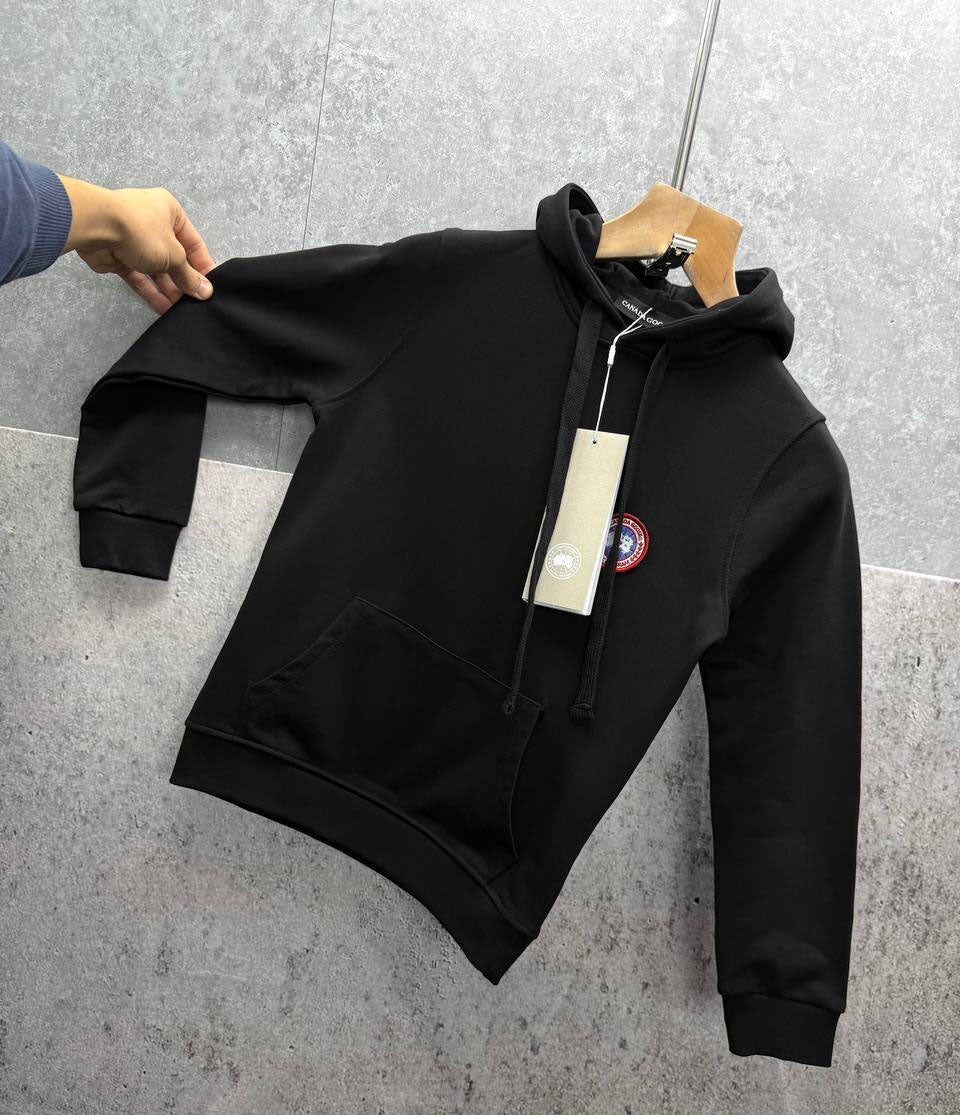 Canada Goose Huron Logo Kids Tracksuit CG in Black Color Best Sale UK Reps AAA Quality