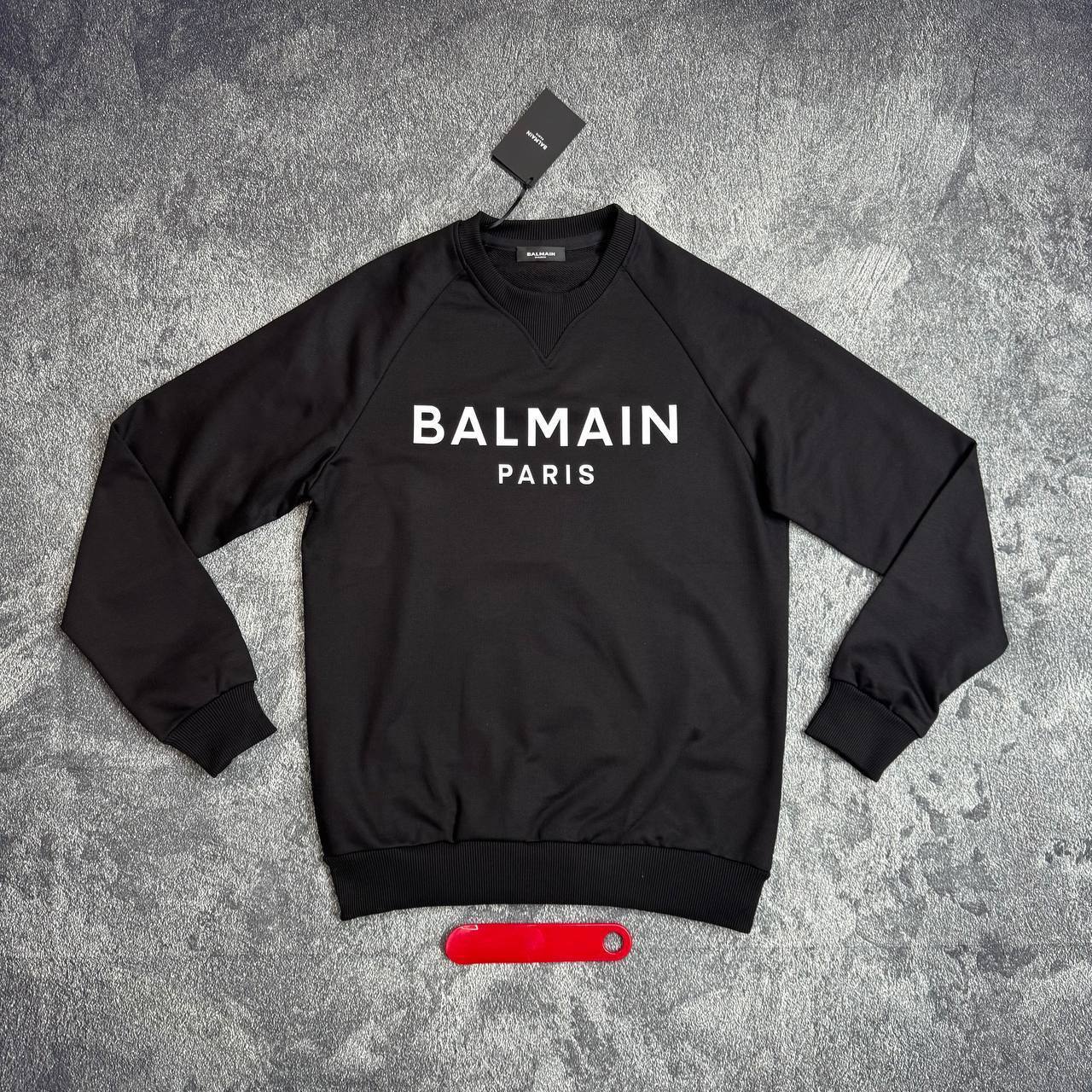 Balmain Paris Logo-Print Round Neck Cotton Sweatshirts Mens in Multiple Colors Best Sale UK Reps AAA Quality
