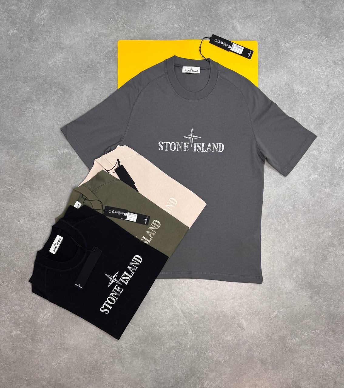 Stone Island Round Neck Logo T-Shirts Mens in Multiple Colors UK Reps AAA Quality