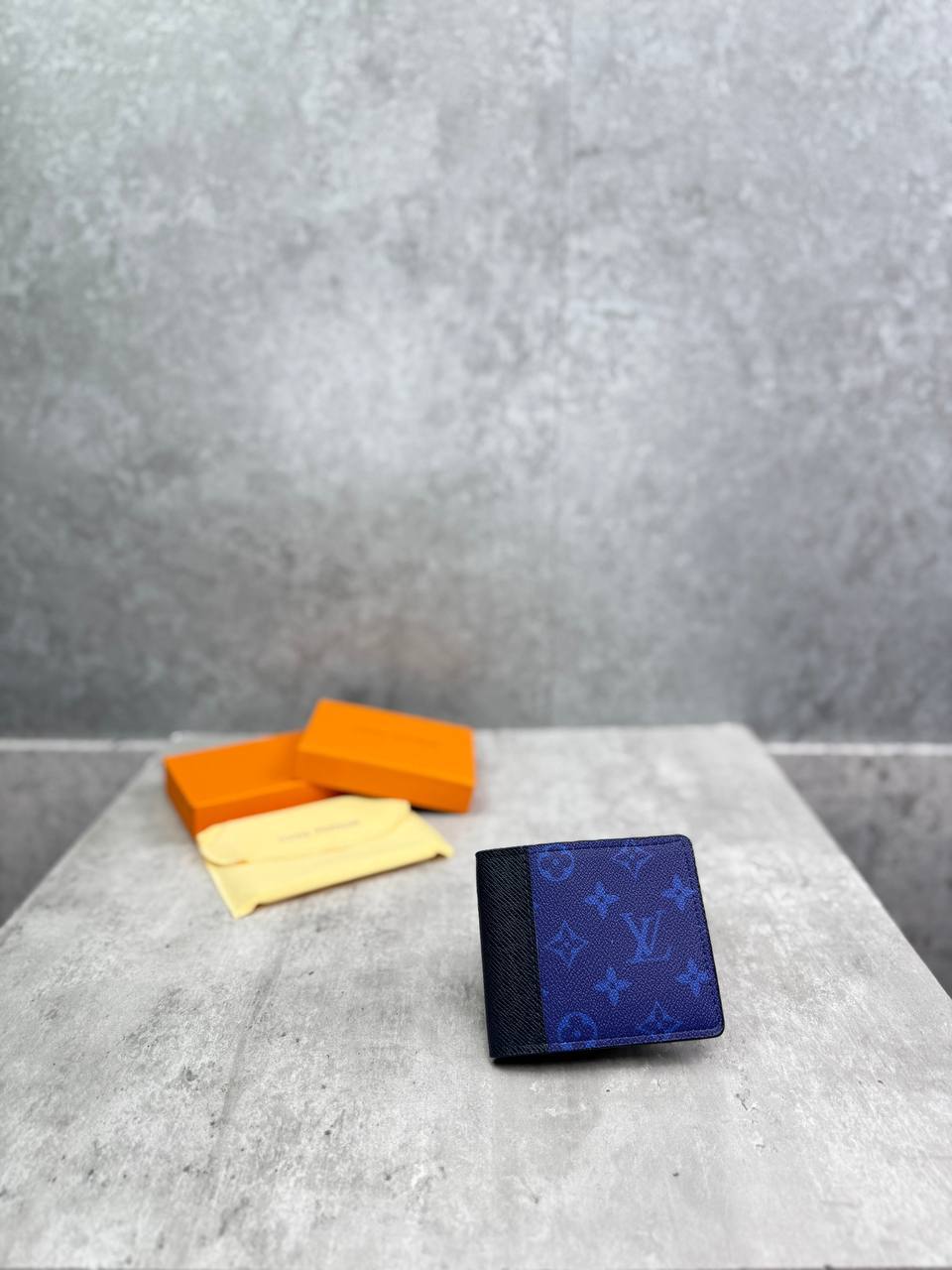 Louis Vuitton Bi-Fold Canvas Blue Wallet Mens Best Sale UK Reps AAA Quality