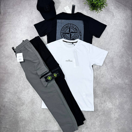 Stone Island Compass Logo Embroidered Mens Cargo Set in Multiple Colors Best Sale UK Reps