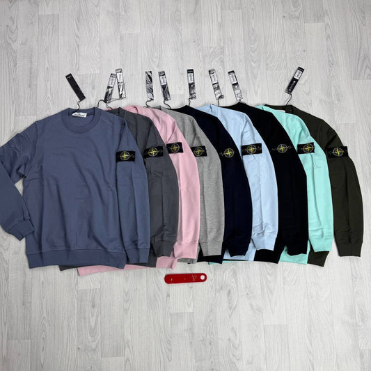 Stone Island Badge Sleeve Heavyweight Sweatshirt & Shorts Set Crewneck Mens in Multiple Colors UK Reps AAA  Quality