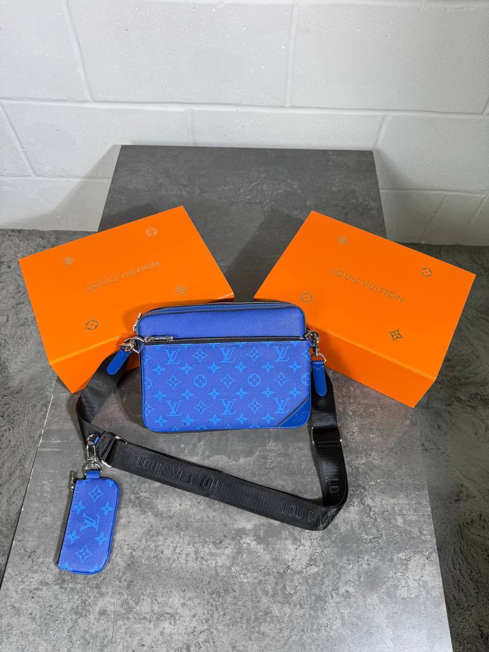 Louis Vuitton Collection Alpha Wearable Watercolor Trio Messenger Bags Monogram Mens UK Reps AAA Quality