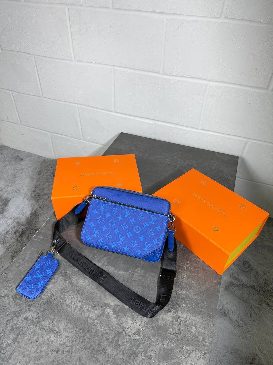 Louis Vuitton Collection Alpha Wearable Watercolor Trio Messenger Bags Monogram Mens UK Reps AAA Quality