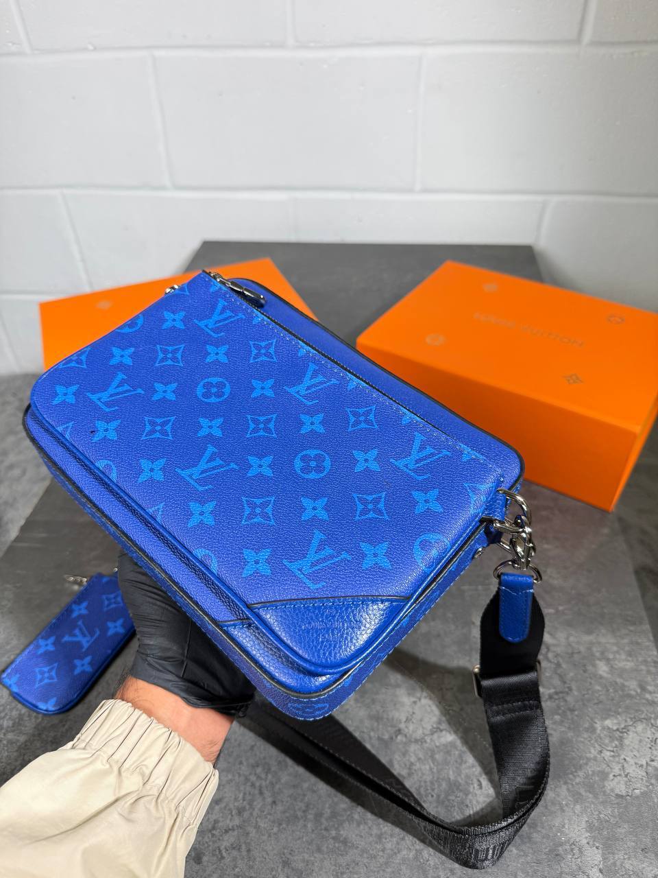 Louis Vuitton Collection Alpha Wearable Watercolor Trio Messenger Bags Monogram Mens UK Reps AAA Quality