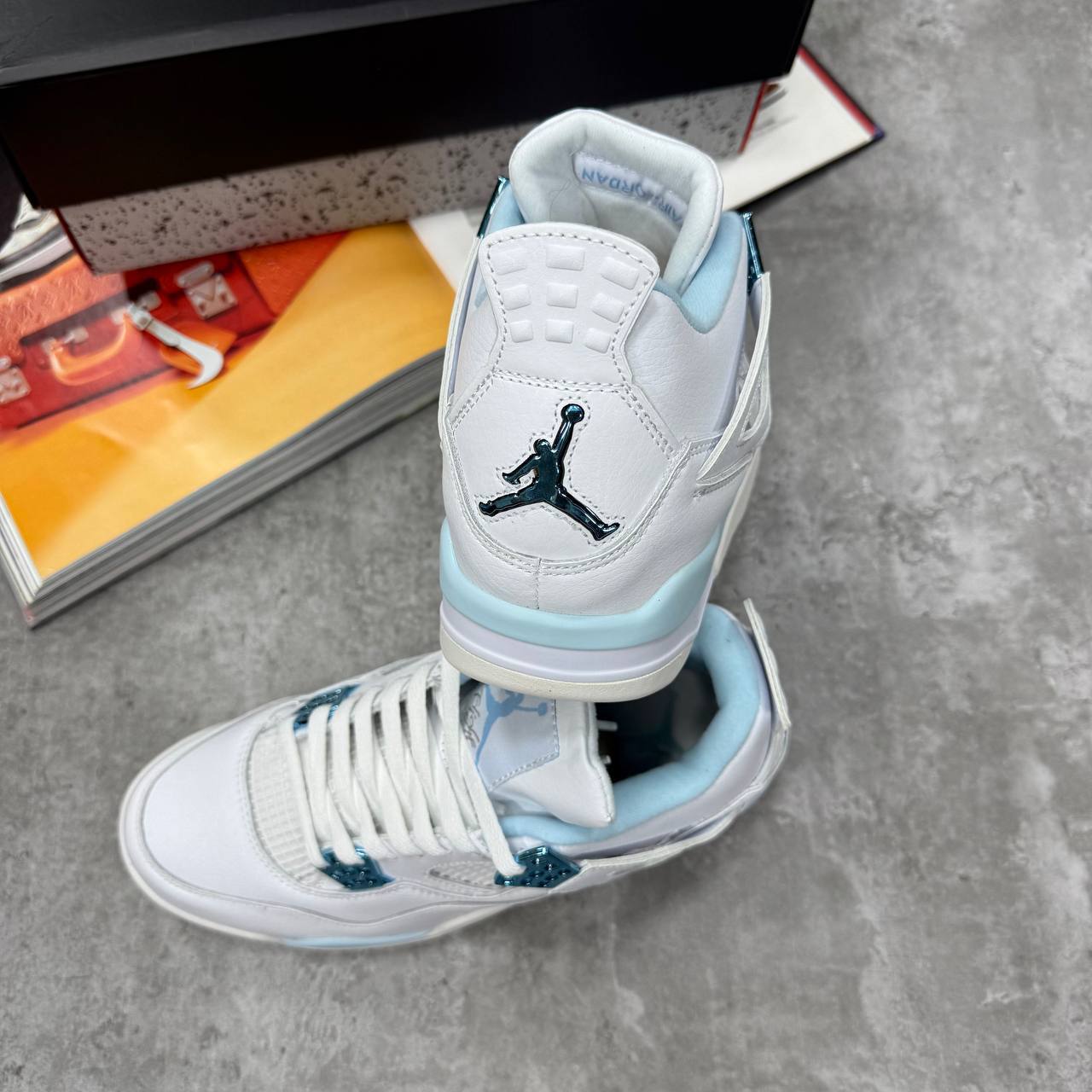 Nike Air Jordan 4 Retro "Blue Chill" Mens Trainers Best Sale UK Reps AAA Quality