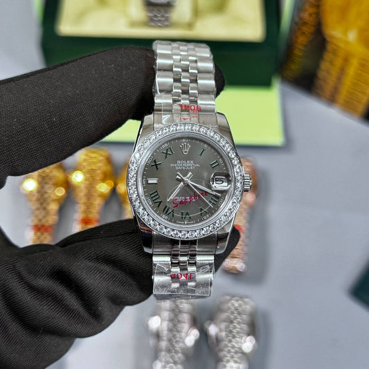 Rolex Lady-Datejust Watch Slate Gray Roman Jubile Band Womens in 2 Colors Fashion UK Reps AAA Quality