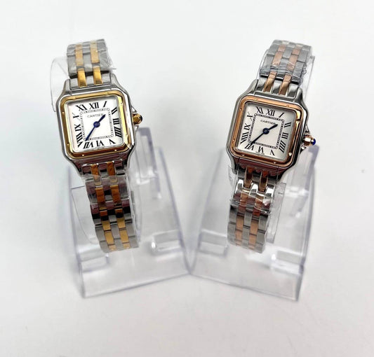 Cartier Panthere Two Row Ladies Watch Stainless Steel in 2 Colors UK Reps AAA Quality
