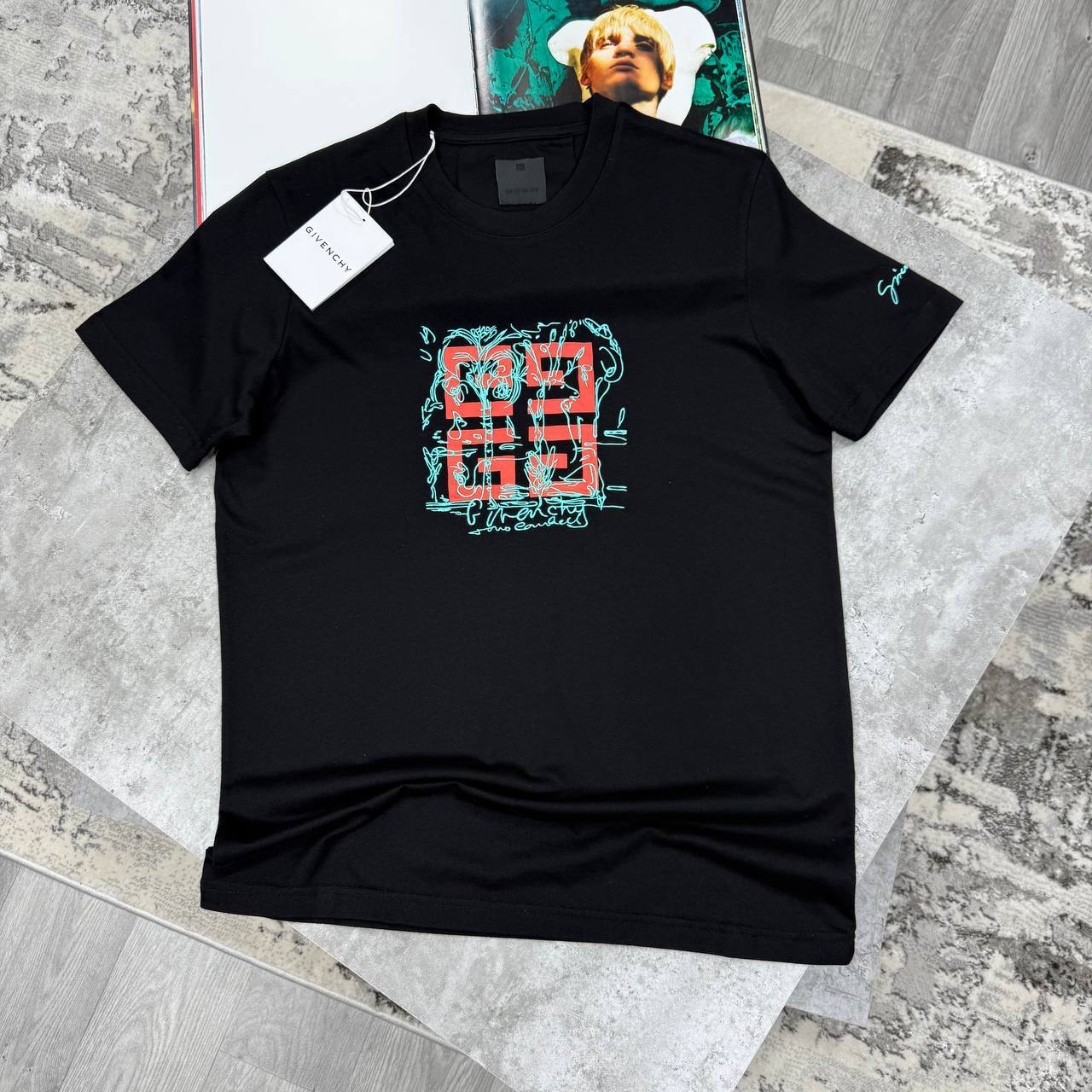 Givenchy Regular Fit 4G Logo Graphic T-Shirt Mens in 2 Colors Best Sale UK Reps AAA Quality