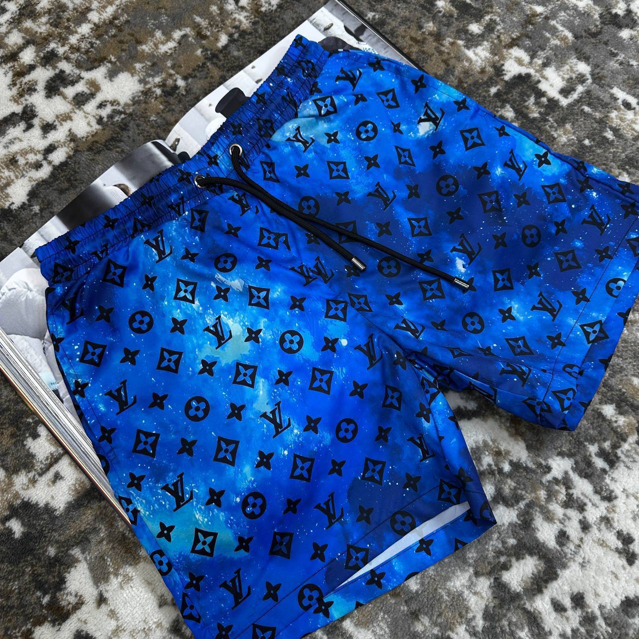 Louis Vuitton Logo Embroidered Fashion Swim Shorts Mens in 2 Colors Best Sale UK Reps AAA Quality