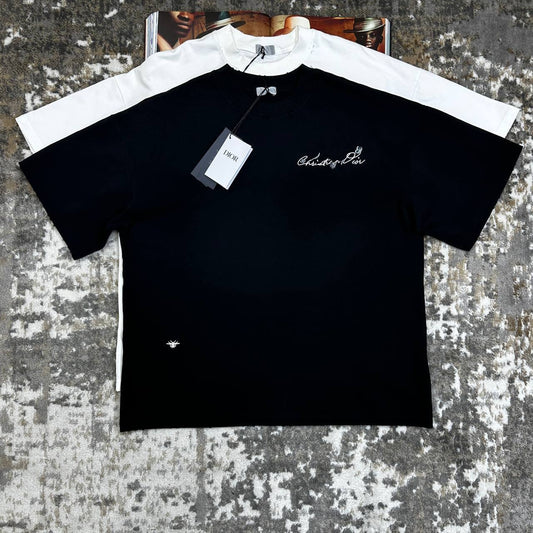 Christian Dior Couture Lily of the Valley T-Shirts Relaxed Fit Mens UK Reps AAA Quality