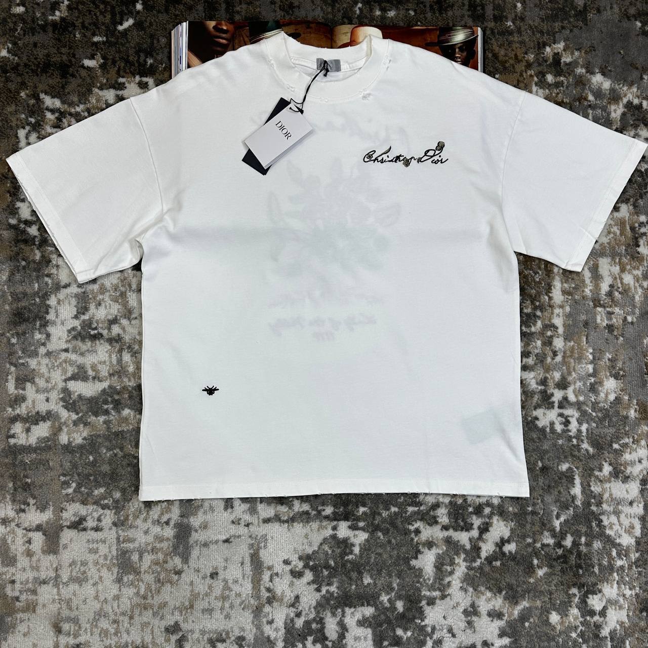 Christian Dior Couture Lily of the Valley T-Shirts Relaxed Fit Mens UK Reps AAA Quality