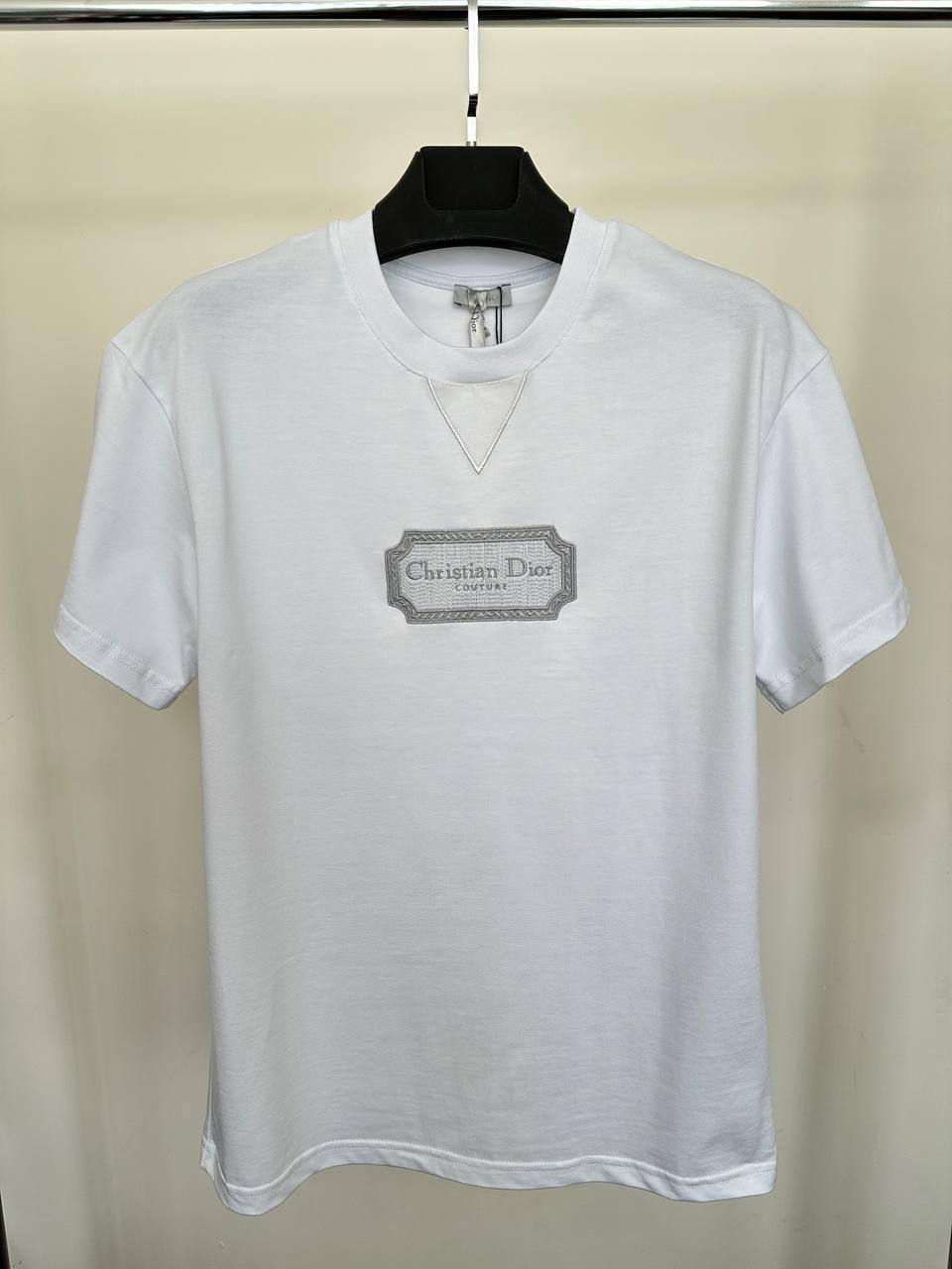 Christian Dior Couture Embroidered Center Logo T-Shirts Mens in Multiple Colors Best Sale UK Reps AAA Quality