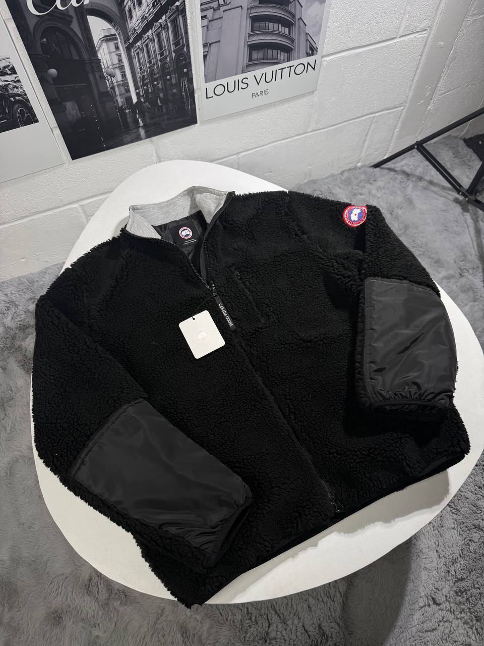 Canada Goose Black Kelowna Fleece Jackets Mens Best Sale UK Reps AAA Quality