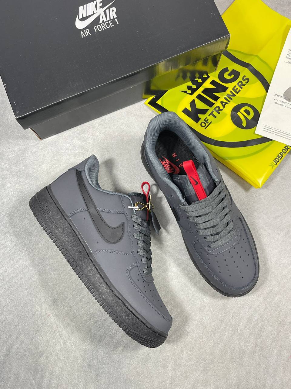 Nike Air Force 1 Anthracite Storm Grey Mens Shoes Premium Fakes Best Sale UK Reps AAA Quality