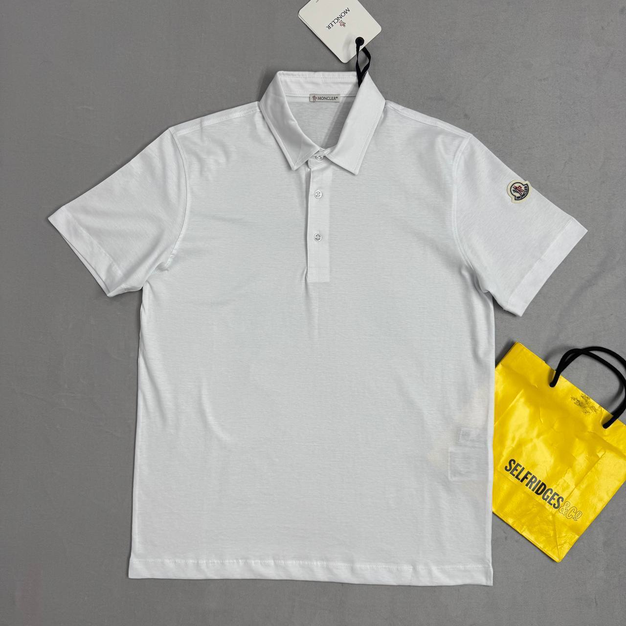 Moncler Cotton Short-Sleeved Polo Shirts & Shorts Set Logo-Patch Mens UK Reps AAA Quality