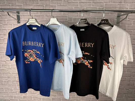 Burberry Cross Stitch EKD Cotton T Shirt for Mens UK Reps AAA Quality