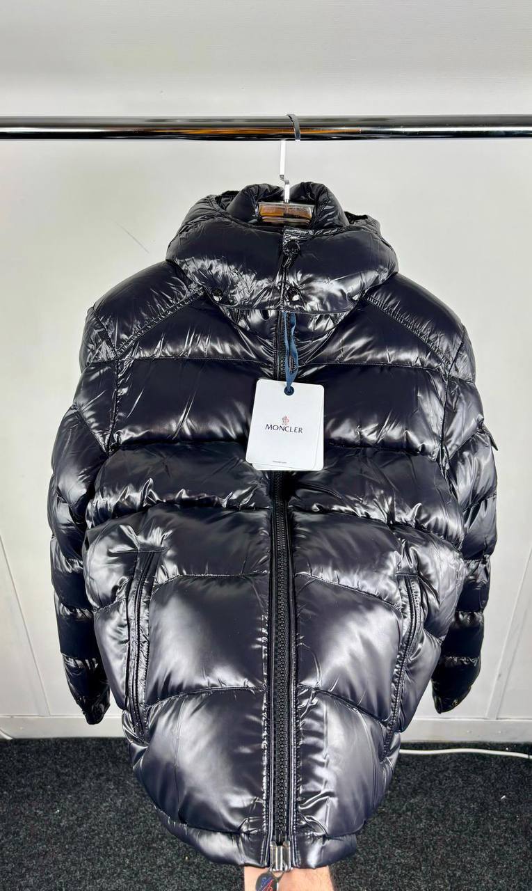 Moncler Maya Hooded Short Down Mens Jackets in Black UK Reps AAA Quality