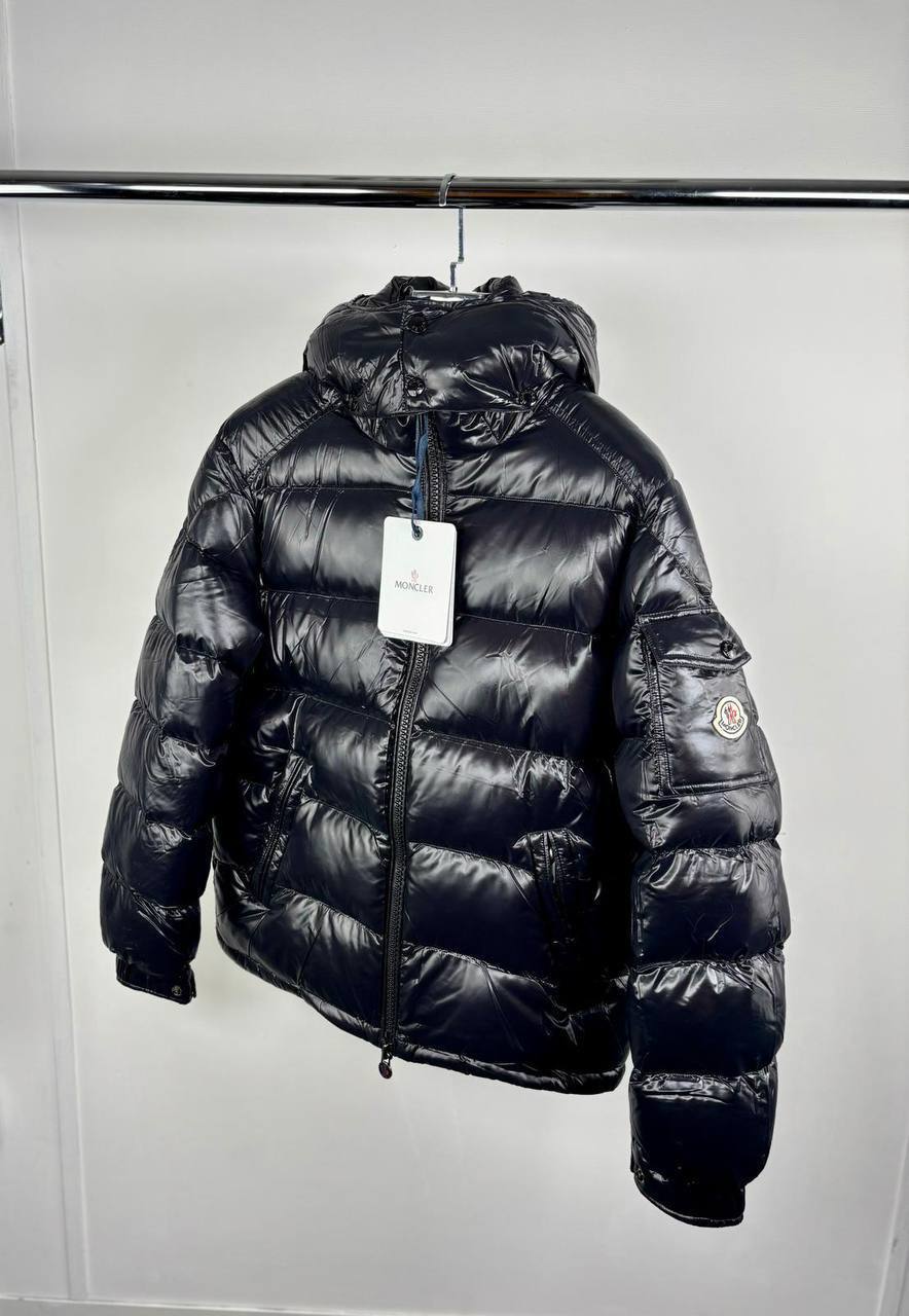 Moncler Maya Hooded Short Down Mens Jackets in Black UK Reps AAA Quality