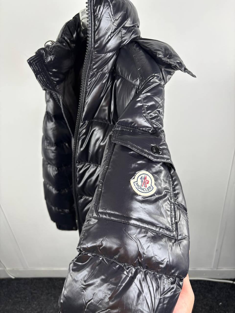 Moncler Maya Hooded Short Down Mens Jackets in Black UK Reps AAA Quality
