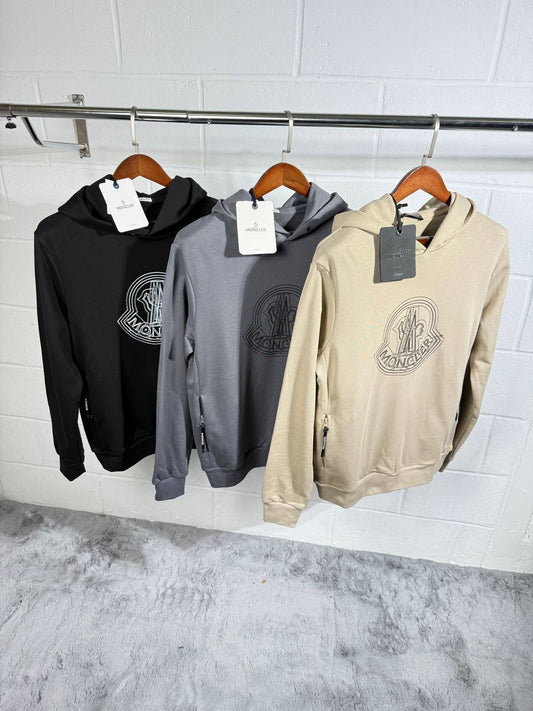 Moncler Embroidered Logo Motif Hoodies in Multiple Colors Best Sale UK Reps AAA Quality