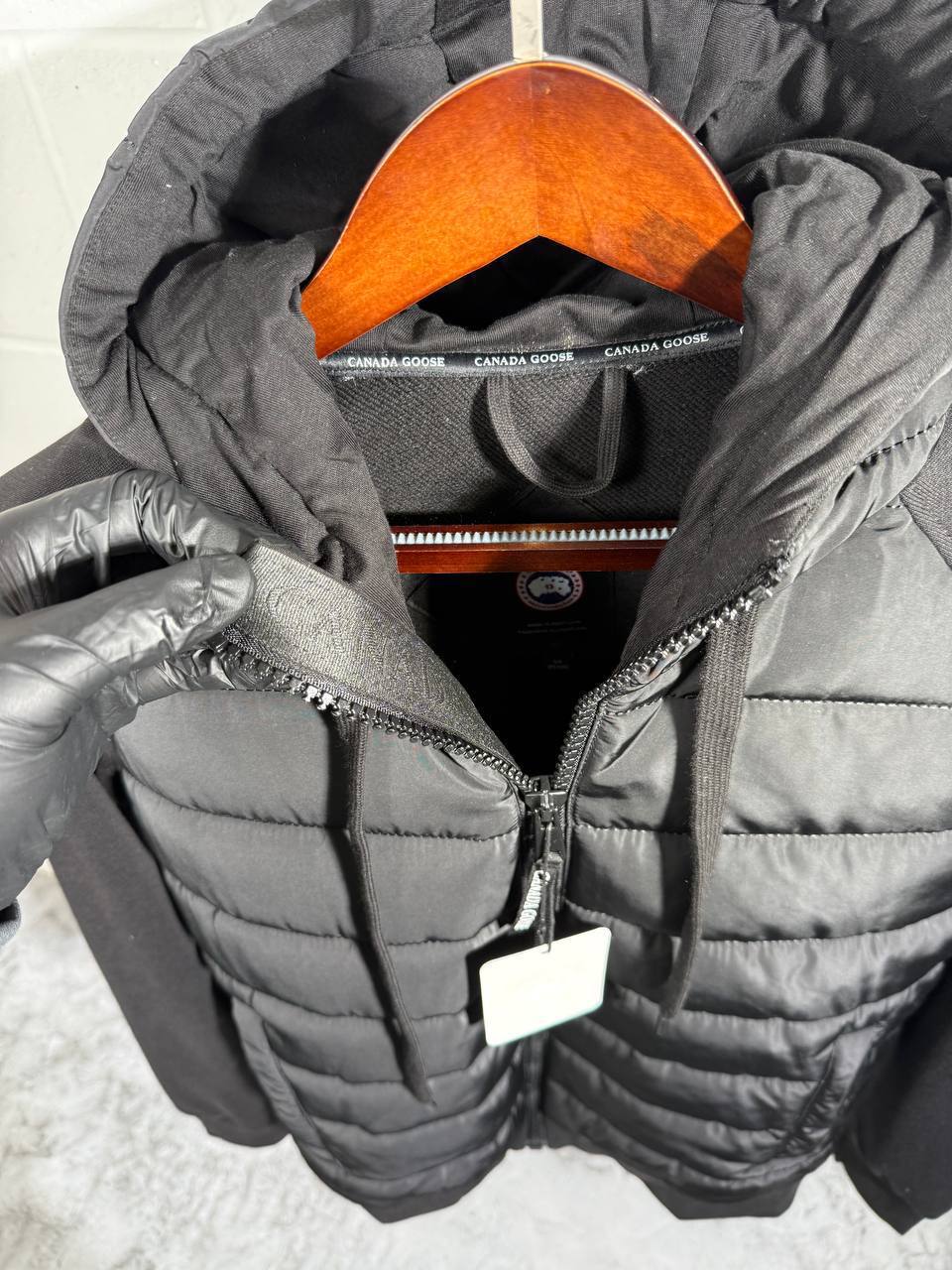 Canada Goose Hybridge Huron Full Zip Logo-Patch Padded Jackets Mens in Multiple Colors UK Reps AAA Quality