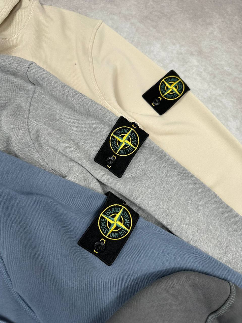Stone Island Logo Fleece Hood Cotton Mens Hoodie in Multiple Colors Best Sale UK Reps AAA Quality