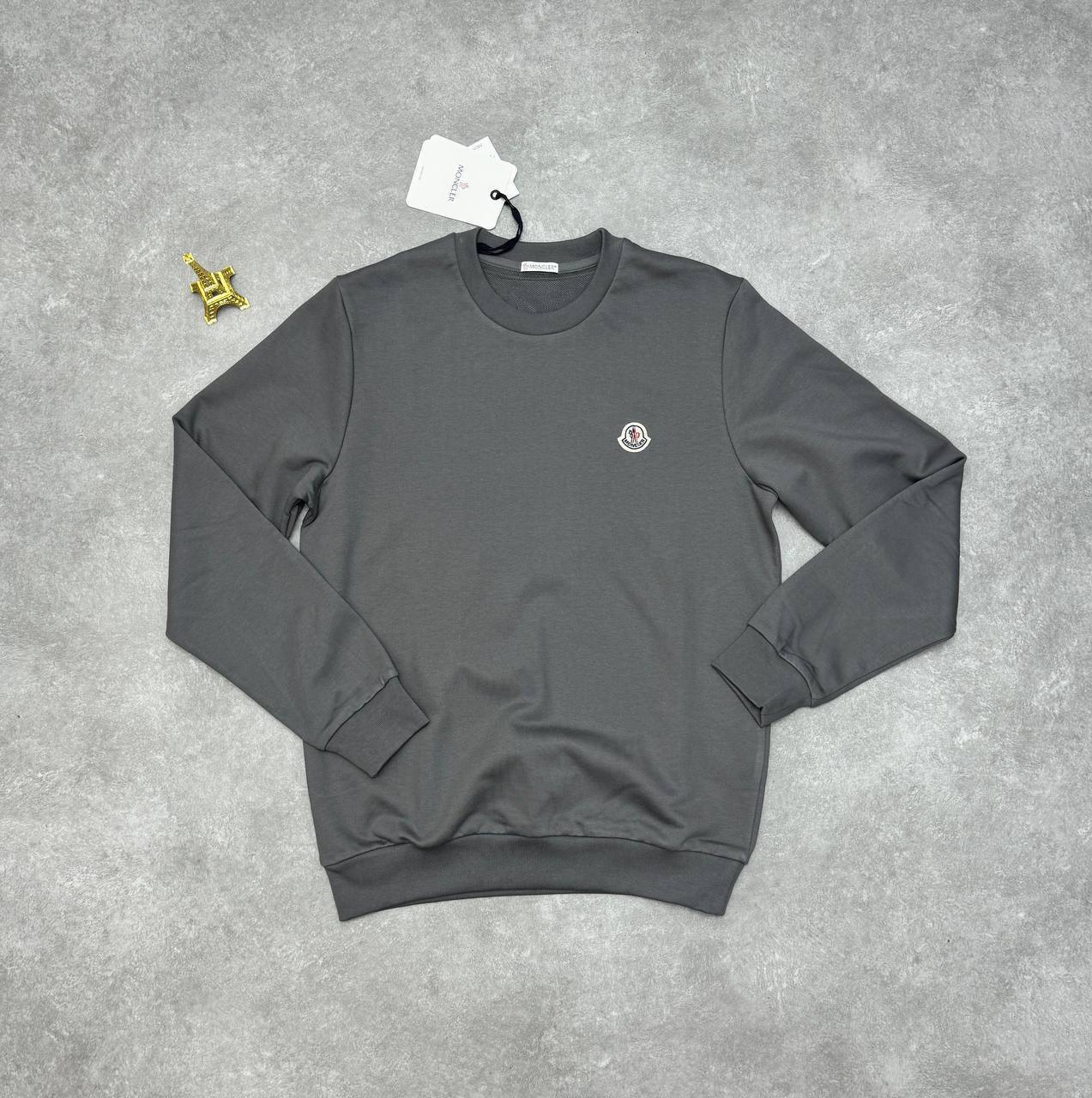 Moncler Logo Patch Cotton Round Neck Full Sleeve Jumpers in Multiple Colors Mens Best Sale UK Reps AAA Quality