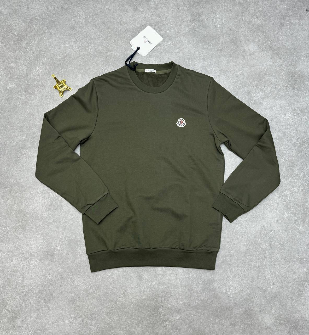 Moncler Logo Patch Cotton Round Neck Full Sleeve Jumpers in Multiple Colors Mens Best Sale UK Reps AAA Quality