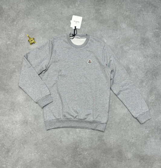 Moncler Logo Patch Cotton Round Neck Full Sleeve Jumpers in Multiple Colors Mens Best Sale UK Reps AAA Quality