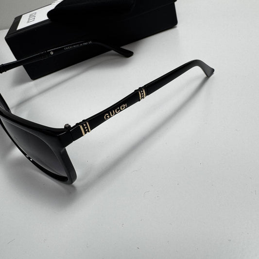 Gucci Eyewear Sunglasses Mens Black Rectangle Frame Best Sale UK Reps AAA Quality