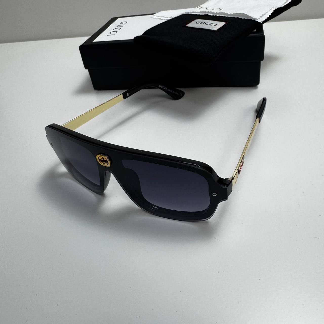 Gucci  Luxury Designers Plein Brave Shades Black Aviator Pilot Oversized Sunglasses UK Reps AAA Quality