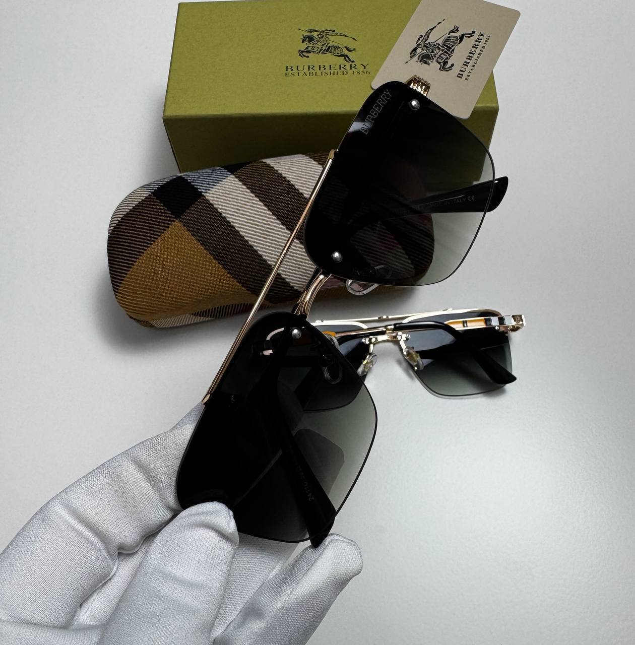 Burberry Bridged Black British Elegance Modern Sunglasses Mens UK Reps AAA Quality