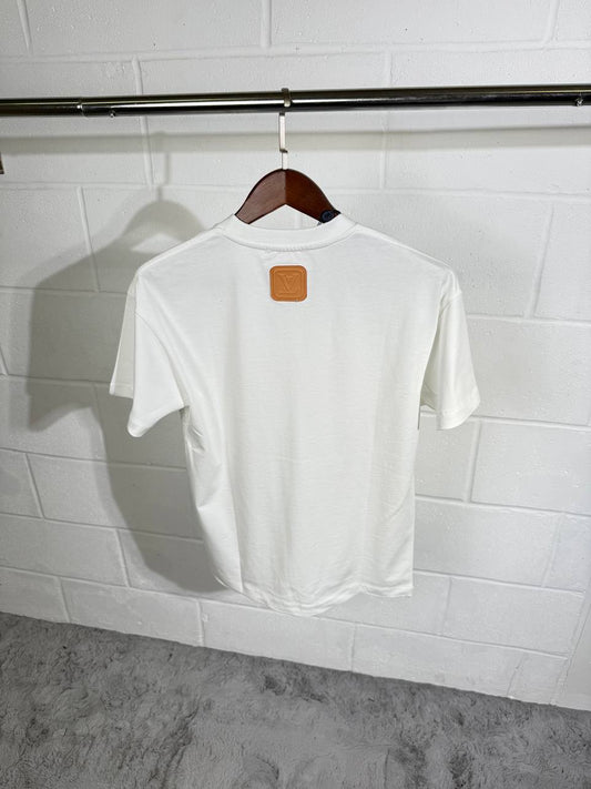 Louis Vuitton VVN Patch Short-Sleeved Cotton Crewneck T-Shirts Mens UK Reps AAA Quality