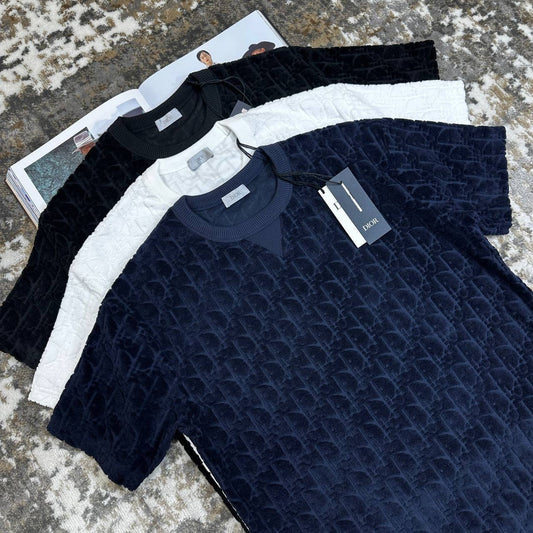 Dior Oblique Relaxed-Fit T-Shirt in Multiple Colors Terry Cotton Mens UK Reps AAA Quality