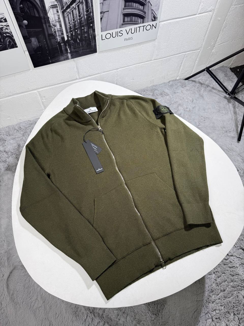Stone Island Compass-badge Zip-Up Cardigan Jumpers Mens in Multiple Colors Best Sale UK Reps AAA Quality