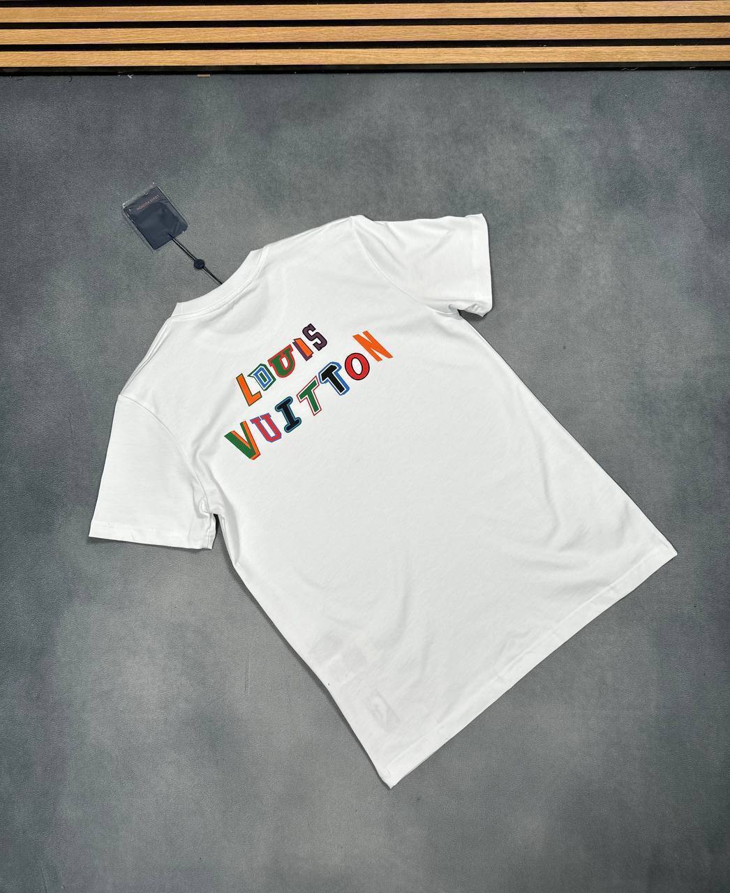 Louis Vuitton NBA White Logo T-Shirts Round Neck Mens in 2 Colors UK Reps AAA Quality