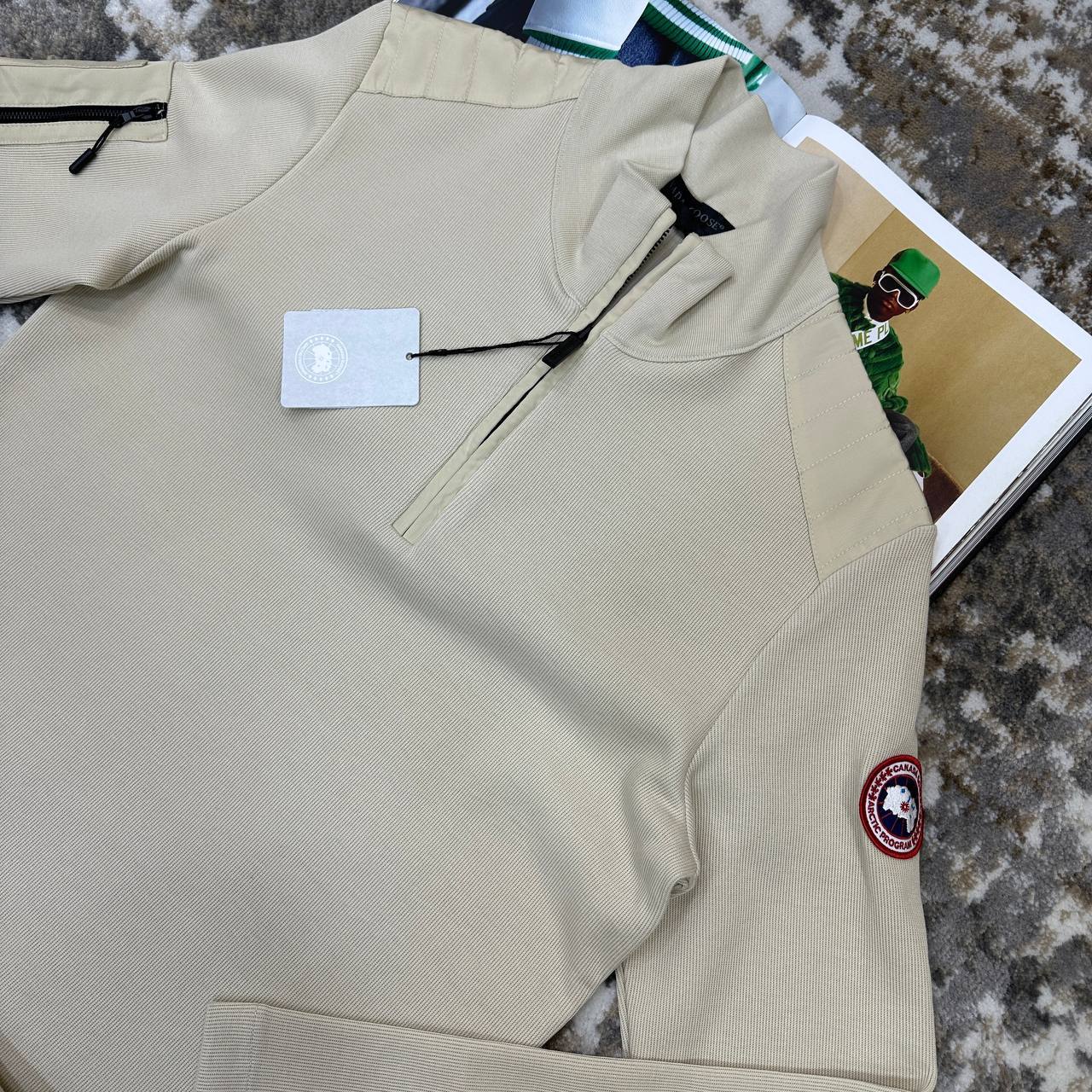 Canada Goose Hybridge Knit Half Zip Sweatshirt Mens in Multiple Colors Best Sale UK Reps AAA Quality