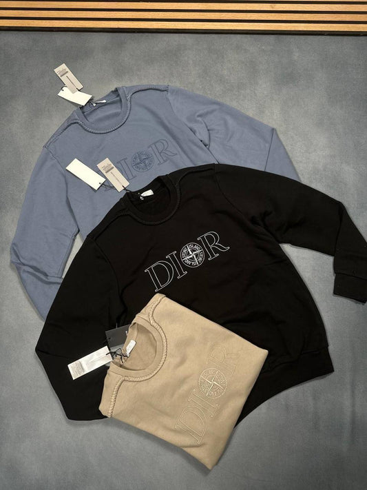 Dior x Stone Island Authentic Christian Dior Black Logo Jumpers Mens UK Reps AAA Quality