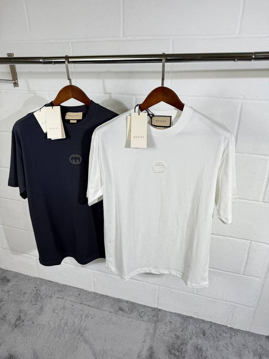 Gucci Men's Interlocking G-Patch Cotton Jersey T-Shirts Mens UK Reps AAA Quality