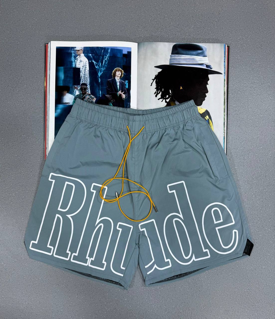 Rhude Straight-Leg Mid-Length Logo Print Swim Shorts in Multiple Colors Mens Best Sale UK Reps AAA Quality