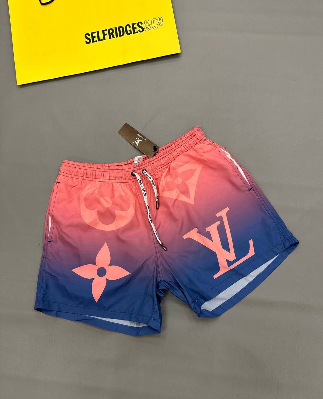 Louis Vuitton Pink-to-Blue Gradient Shorts Men's UK Reps AAA Quality