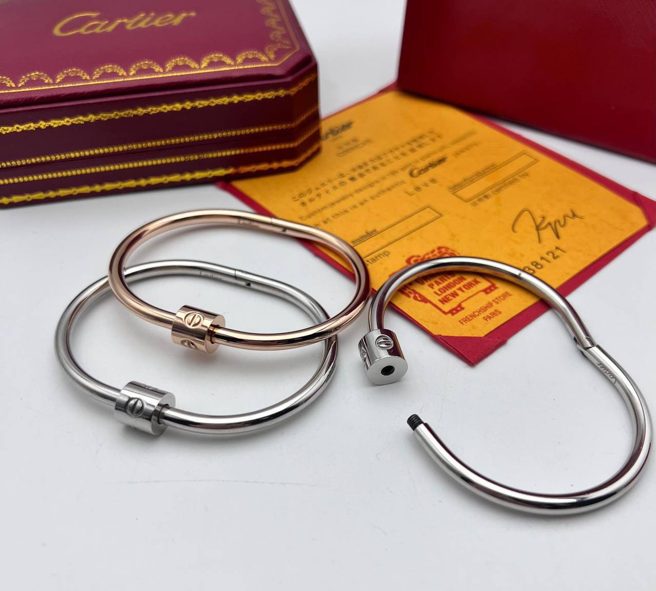 Cartier Nail Bracelet Stainless Steel Fashion Womens in 2 Colors Best Sale UK Reps AAA Quality