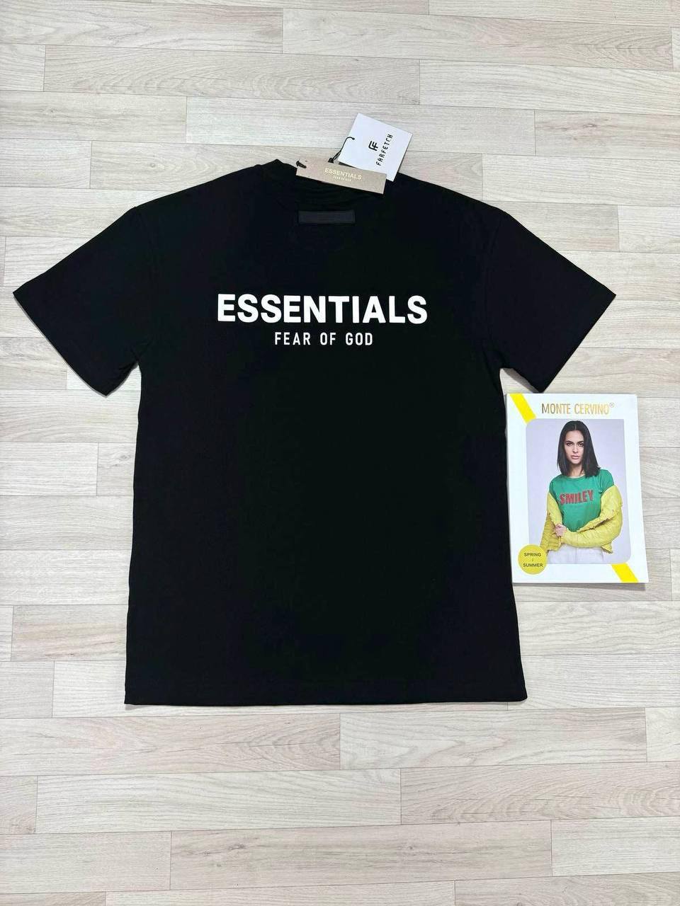 Essentials Fear of God Light Oatmeal Short Sleeve T-Shirts Mens in Multiple Colors Best Sale UK Reps AAA Quality