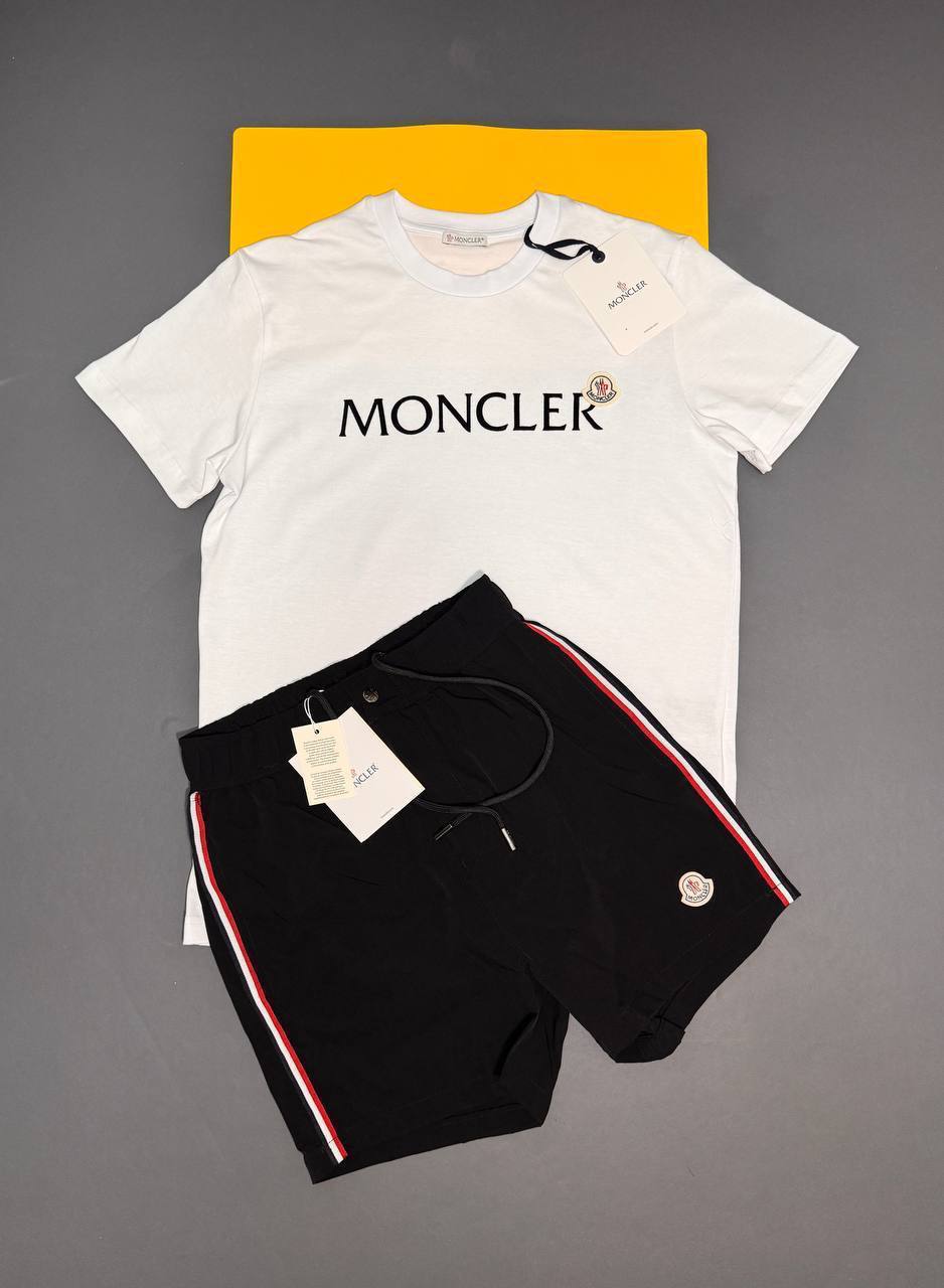 Moncler Logo Printed Round Neck T-Shirts & Shorts Set in Multiple Colors UK Reps AAA Quality