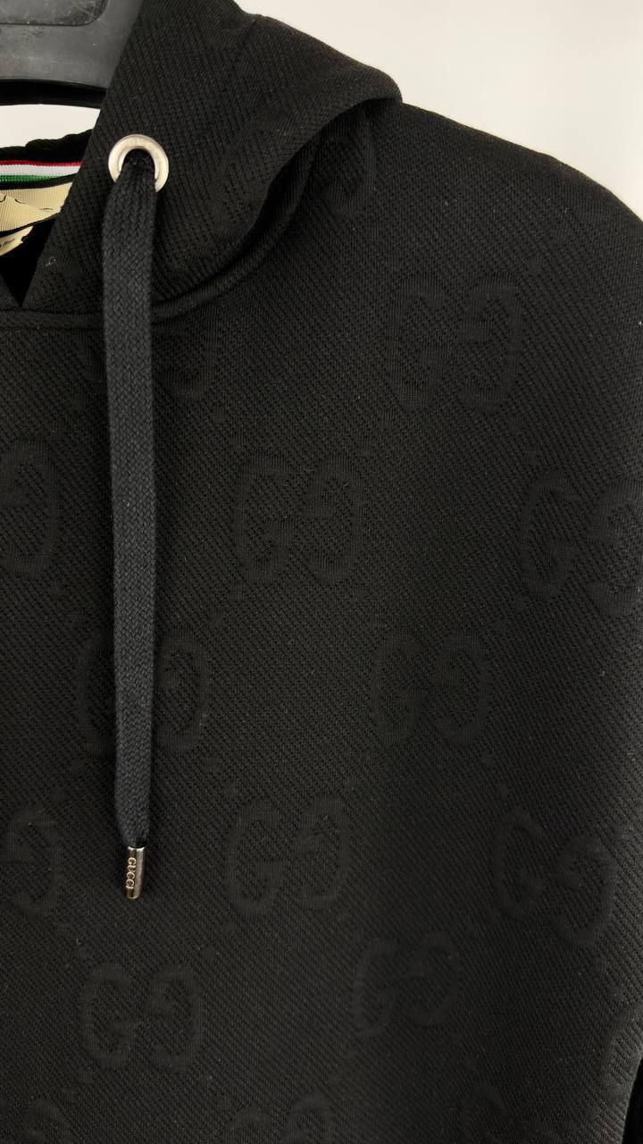 Gucci Oblique Relaxed-Fit GG Hoodie Mens in 2 Colors Best Sale UK Reps AAA Quality