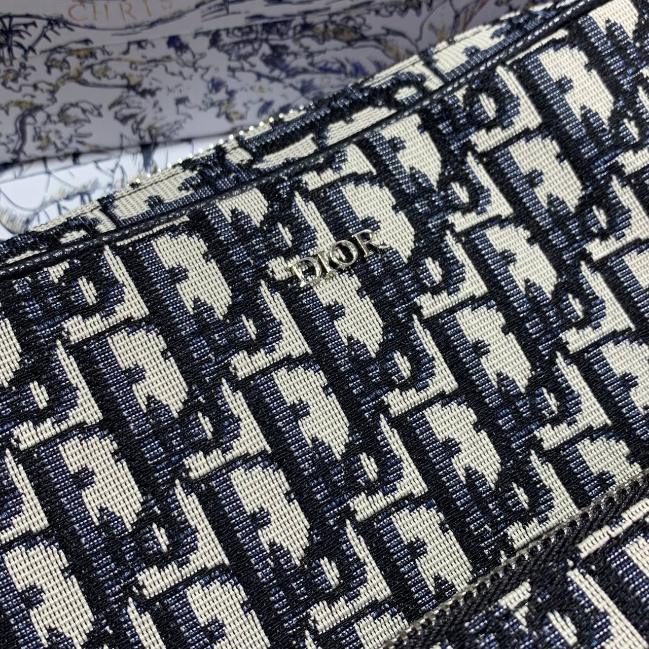 Christian Dior Saddle Triple Pouch Oblique Jacquard Mens Bag in Beige Color Best Sale UK Reps AAA Quality