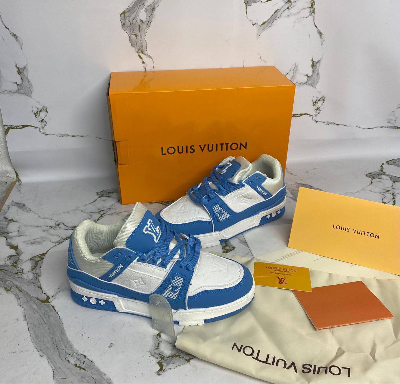 Louis Vuitton Blue Womens Trainers UK Reps AAA Quality