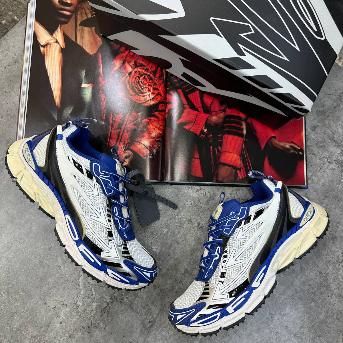 Off-White Men's (BRB) Royal Blue Sneakers UK Reps Superclone Quality