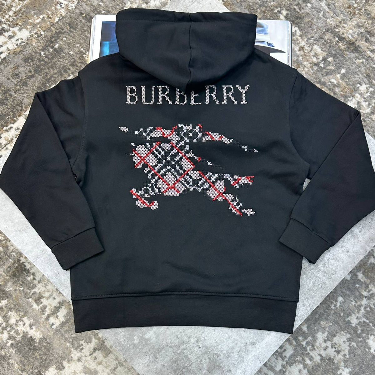Burberry Cross Stitch Cotton Hoodie UK Reps Superclone Quality